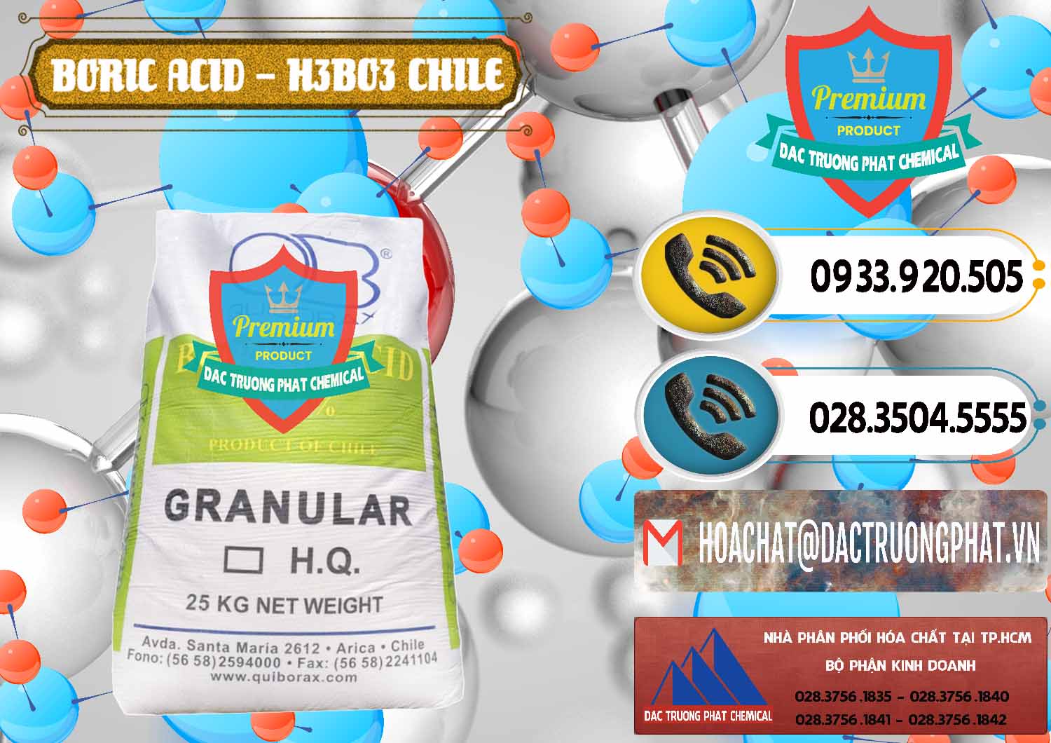 Nơi chuyên cung ứng - bán Acid Boric – Axit Boric H3BO3 99% Quiborax Chile - 0281 - Nơi chuyên bán - cung cấp hóa chất tại TP.HCM - hoachatdetnhuom.vn