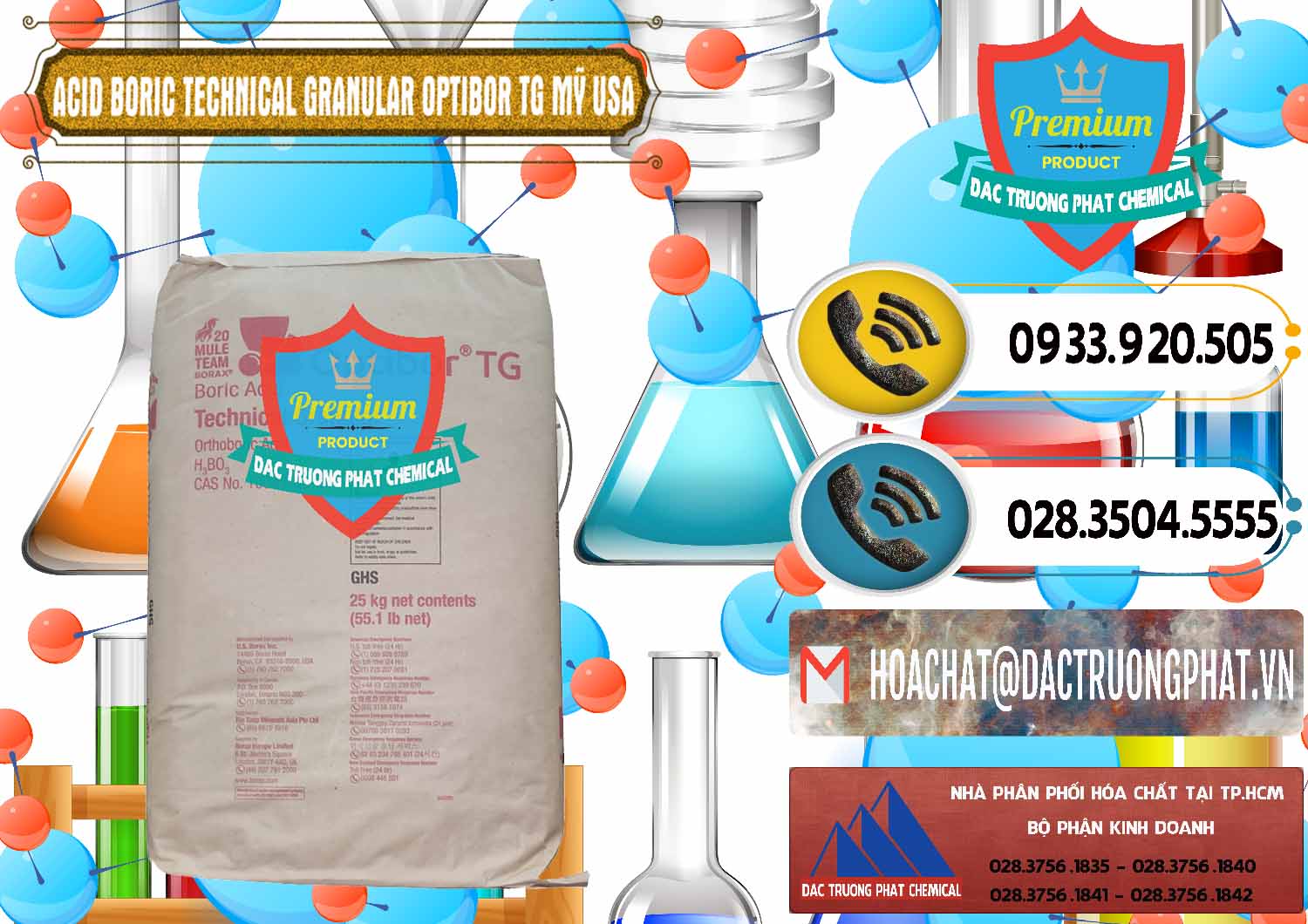 Cty phân phối - bán Acid Boric – Axit Boric H3BO3 99% New 2021 Mỹ USA OPTIBOR® TG - 0226 - Nhà cung cấp - nhập khẩu hóa chất tại TP.HCM - hoachatdetnhuom.vn