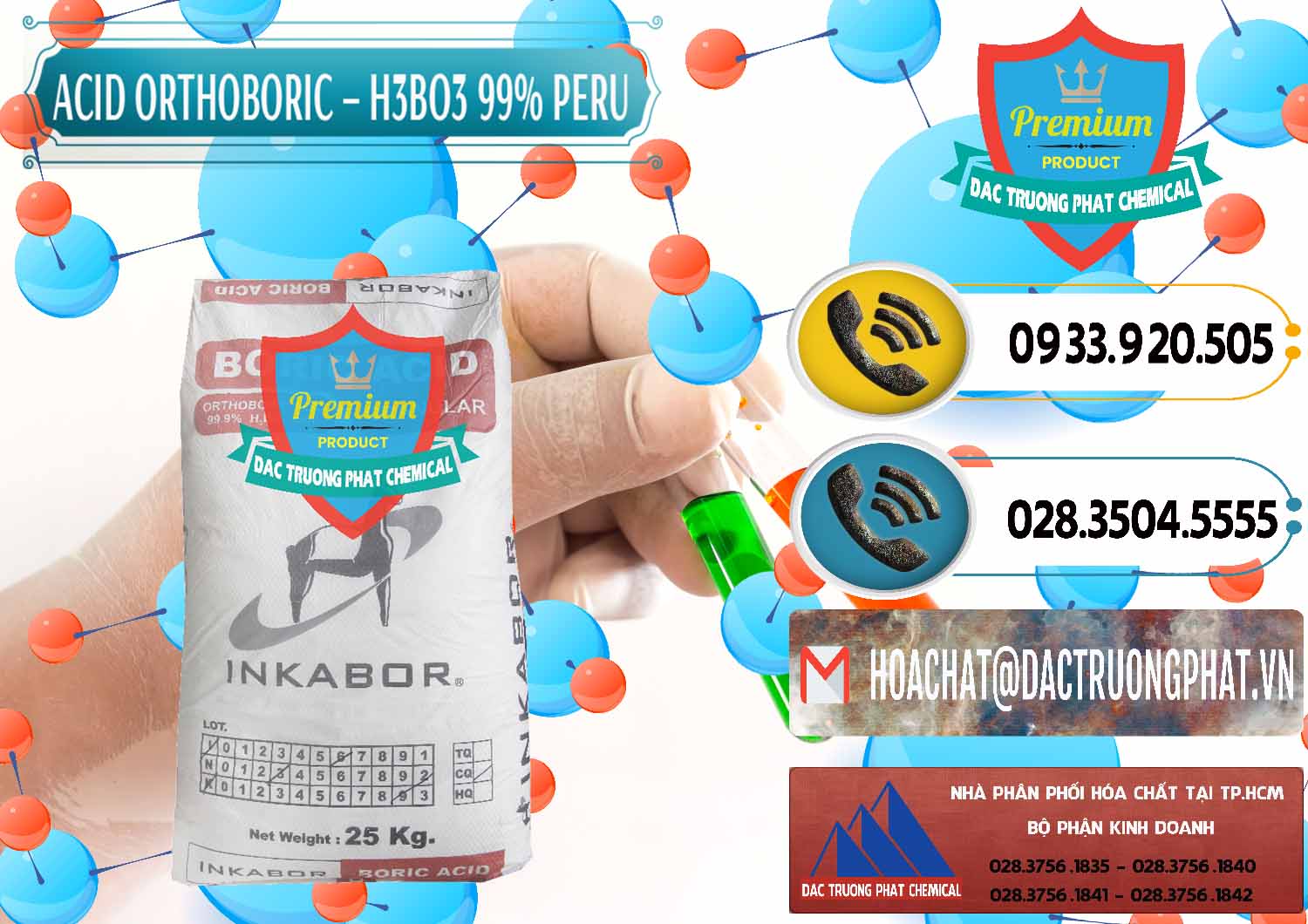Chuyên phân phối _ bán Acid Boric – Axit Boric H3BO3 99% Inkabor Peru - 0280 - Nơi cung cấp ( phân phối ) hóa chất tại TP.HCM - hoachatdetnhuom.vn