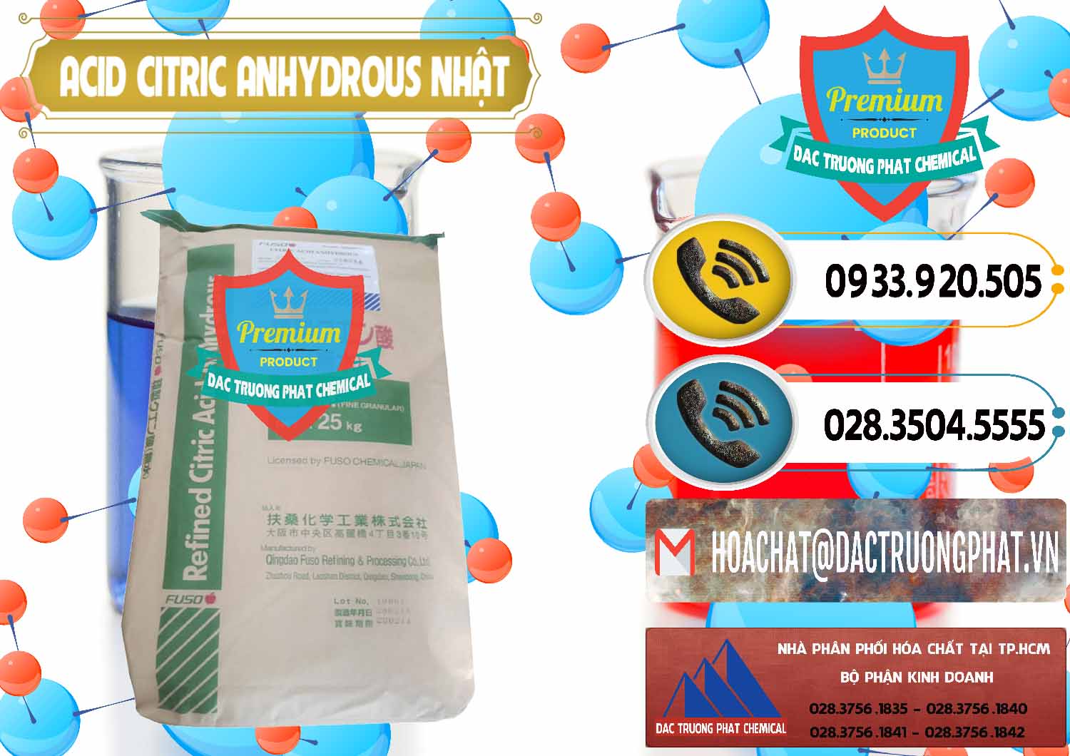 Nơi chuyên cung cấp và bán Acid Citric - Axit Citric Anhydrous FUSO Nhật Japan - 0439 - Đơn vị chuyên cung ứng - phân phối hóa chất tại TP.HCM - hoachatdetnhuom.vn