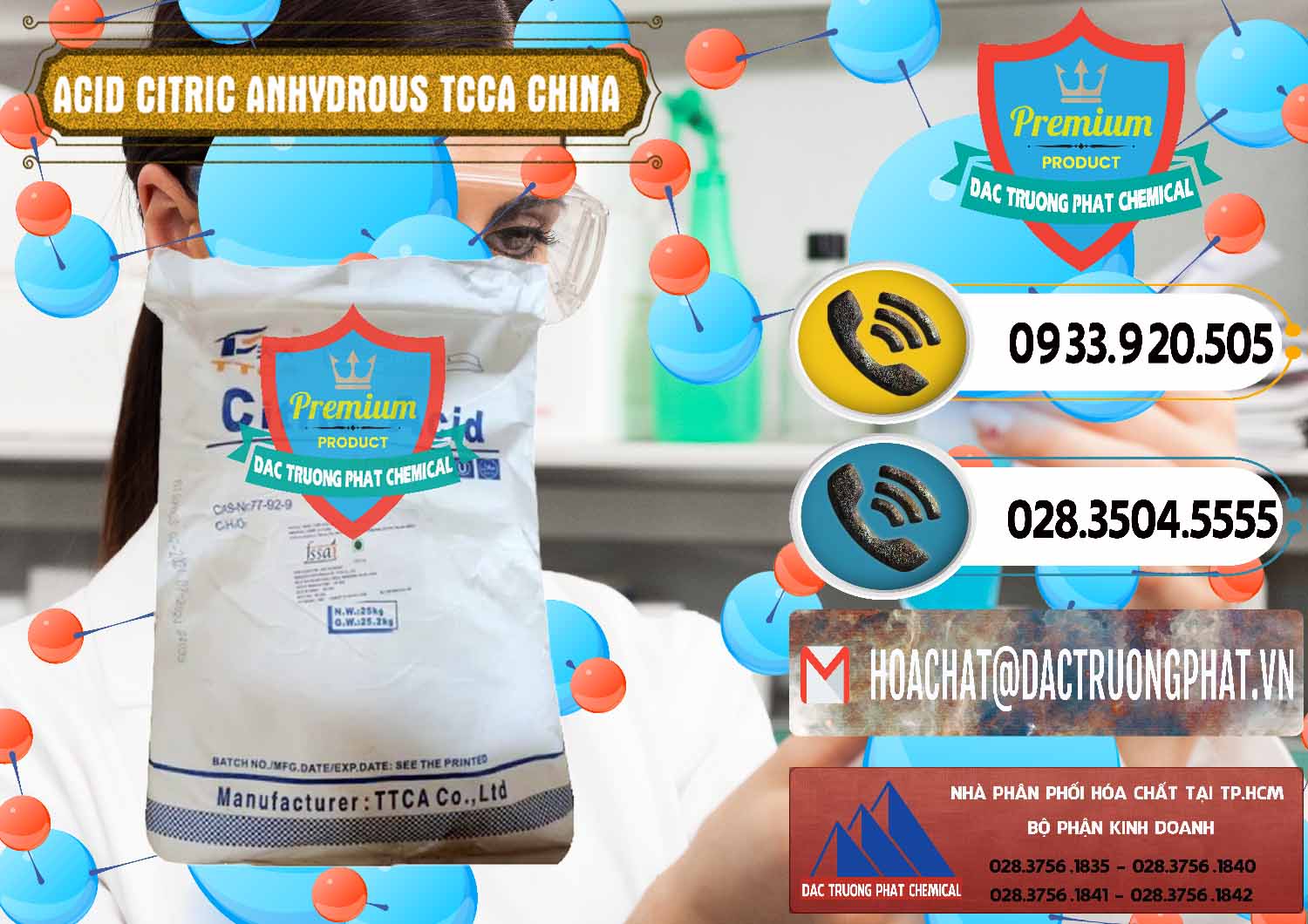 Chuyên cung cấp & bán Acid Citric - Axit Citric Anhydrous TCCA Trung Quốc China - 0442 - Đơn vị cung cấp _ phân phối hóa chất tại TP.HCM - hoachatdetnhuom.vn