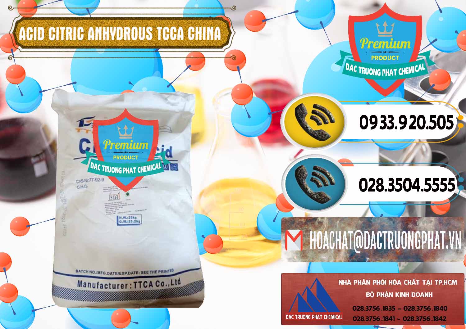 Nơi kinh doanh và bán Acid Citric - Axit Citric Anhydrous TCCA Trung Quốc China - 0442 - Đơn vị kinh doanh và phân phối hóa chất tại TP.HCM - hoachatdetnhuom.vn