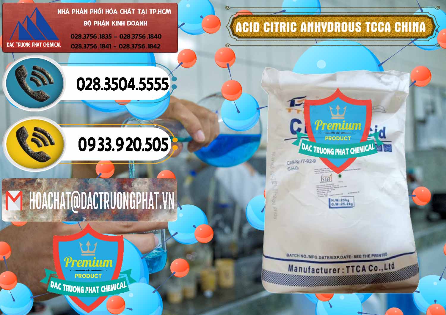 Nơi bán - phân phối Acid Citric - Axit Citric Anhydrous TCCA Trung Quốc China - 0442 - Chuyên bán ( phân phối ) hóa chất tại TP.HCM - hoachatdetnhuom.vn