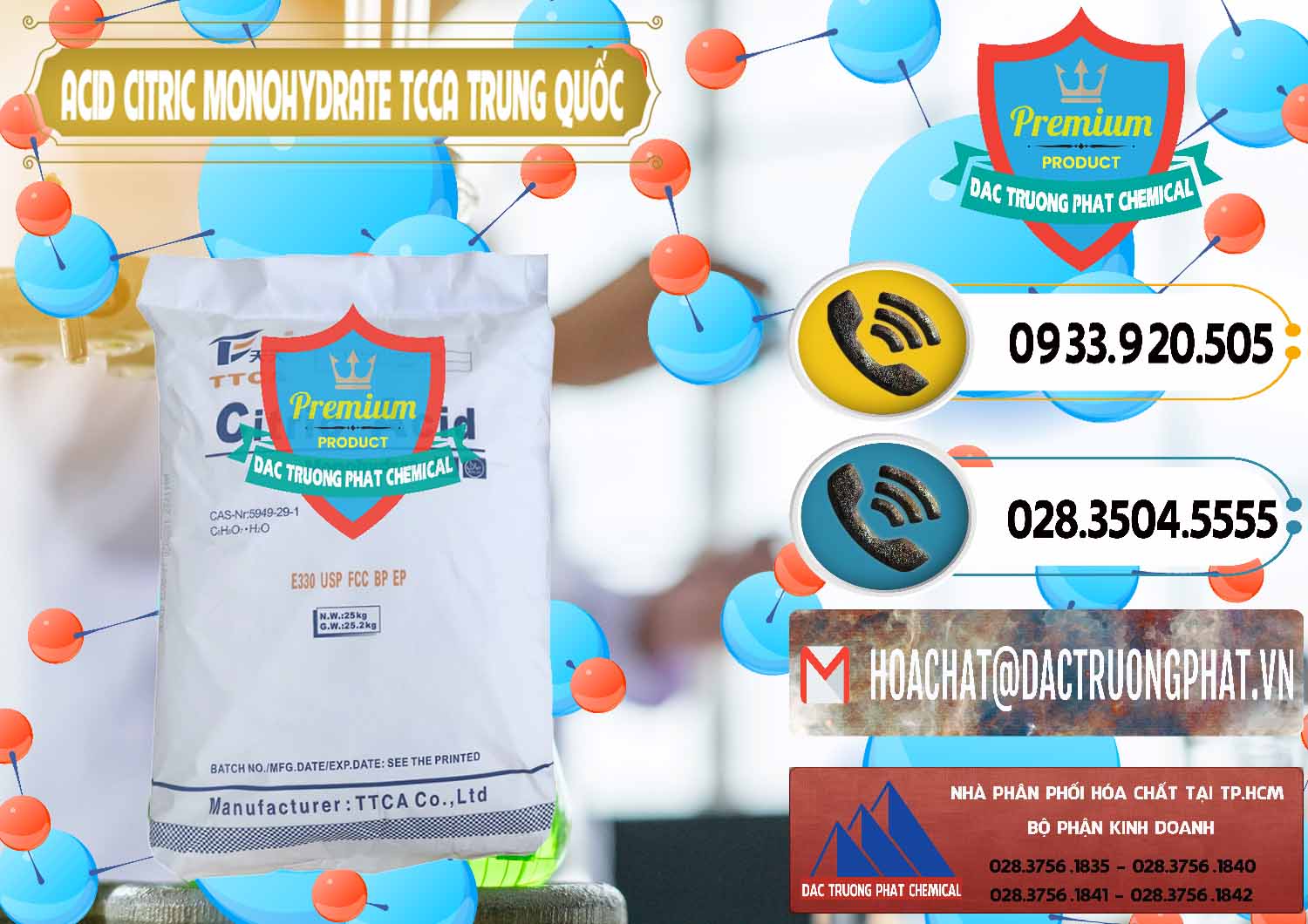 Nơi bán ( cung ứng ) Acid Citric - Axit Citric Monohydrate TCCA Trung Quốc China - 0441 - Đơn vị chuyên cung cấp & kinh doanh hóa chất tại TP.HCM - hoachatdetnhuom.vn