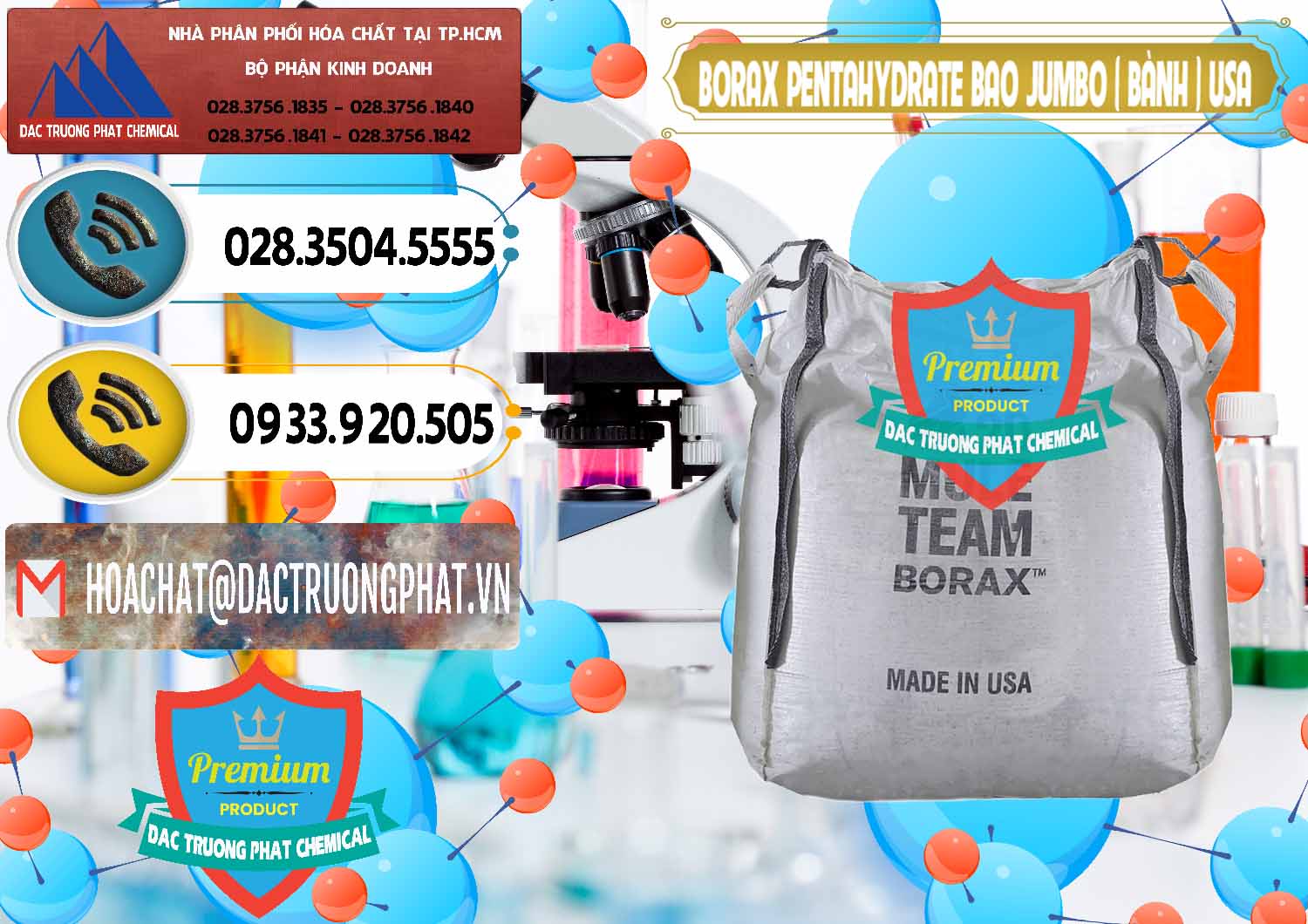 Công ty chuyên nhập khẩu ( bán ) Borax Pentahydrate Bao Jumbo ( Bành ) Mule 20 Team Mỹ Usa - 0278 - Nơi chuyên cung cấp - kinh doanh hóa chất tại TP.HCM - hoachatdetnhuom.vn