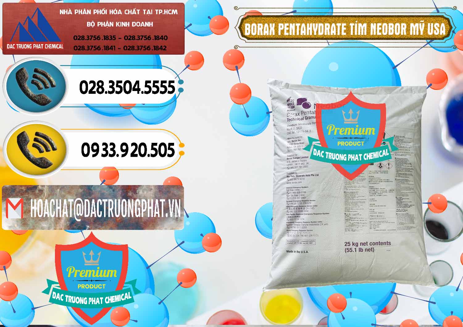 Cung cấp ( bán ) Borax Pentahydrate Bao Tím Neobor TG Mỹ Usa - 0277 - Phân phối & cung cấp hóa chất tại TP.HCM - hoachatdetnhuom.vn