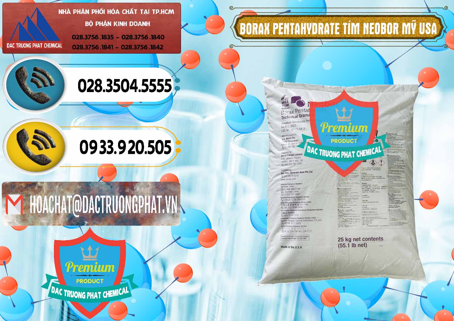 Đơn vị phân phối ( bán ) Borax Pentahydrate Bao Tím Neobor TG Mỹ Usa - 0277 - Công ty chuyên bán và phân phối hóa chất tại TP.HCM - hoachatdetnhuom.vn