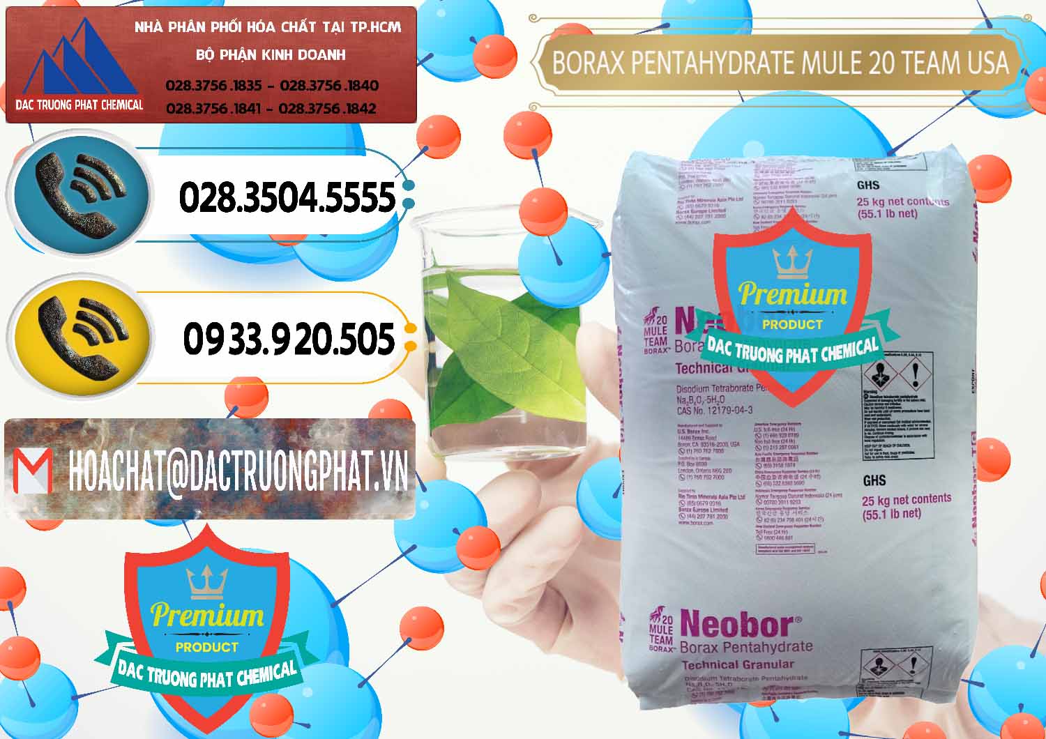 Nơi bán ( cung cấp ) Borax Pentahydrate - NA2B4O7.5H2O Mỹ USA - Mule 20 Team - 0034 - Chuyên cung ứng và phân phối hóa chất tại TP.HCM - hoachatdetnhuom.vn