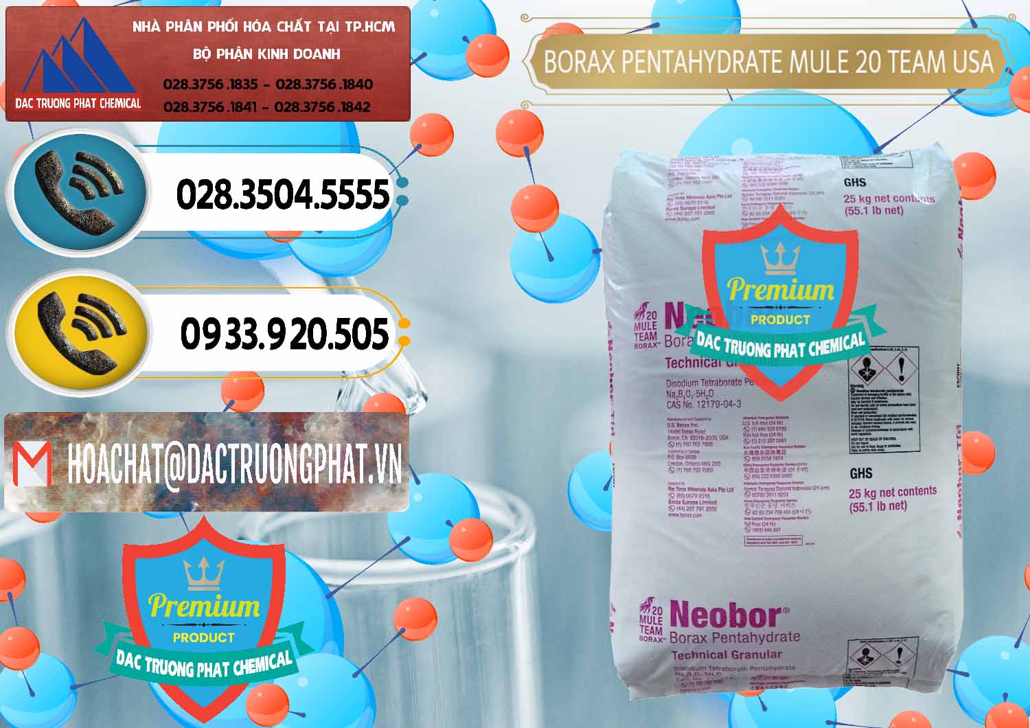 Nơi chuyên bán ( phân phối ) Borax Pentahydrate - NA2B4O7.5H2O Mỹ USA - Mule 20 Team - 0034 - Bán _ cung cấp hóa chất tại TP.HCM - hoachatdetnhuom.vn