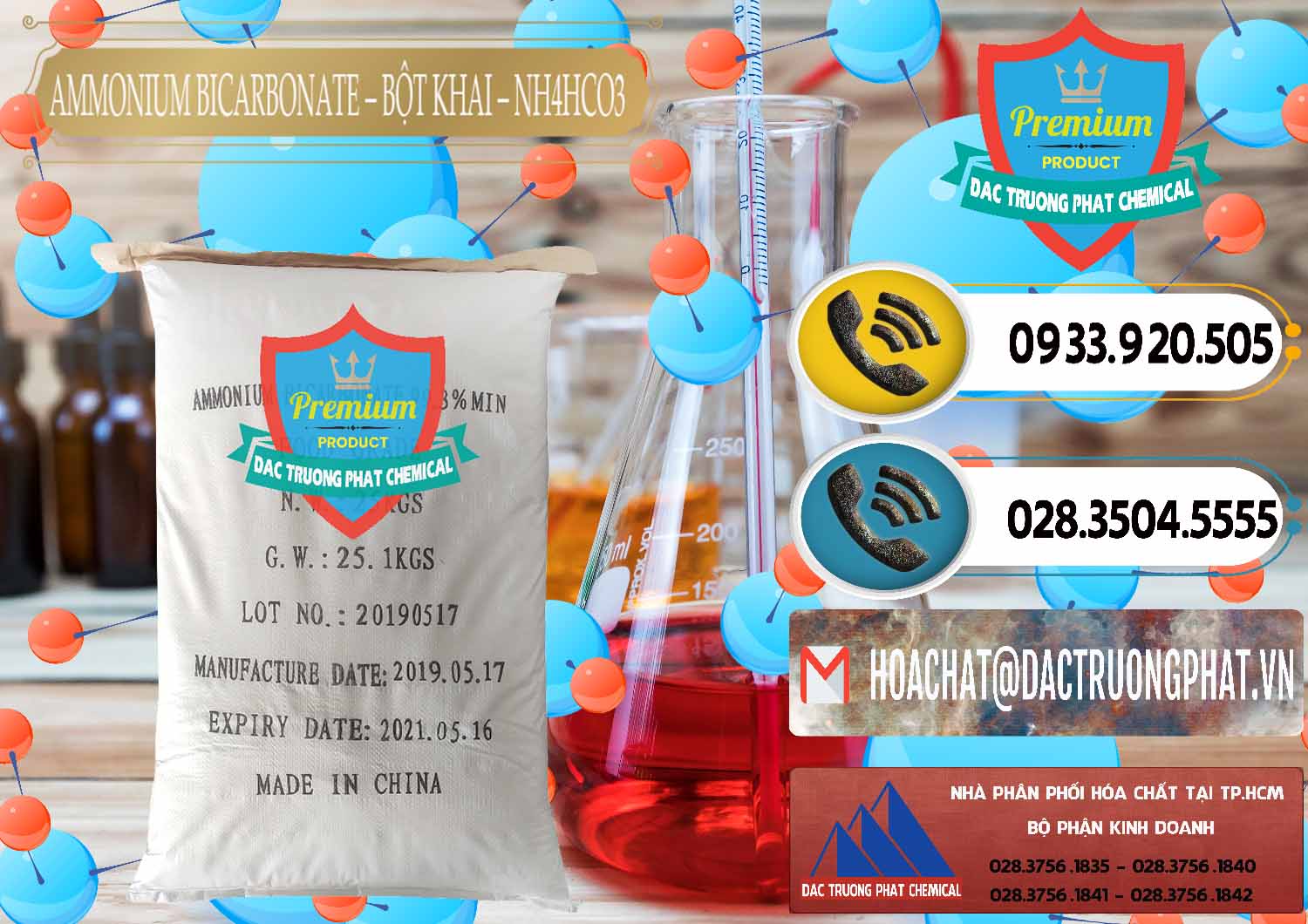 Nơi chuyên kinh doanh ( bán ) Ammonium Bicarbonate - Bột Khai Food Grade Trung Quốc China - 0018 - Cty nhập khẩu ( cung cấp ) hóa chất tại TP.HCM - hoachatdetnhuom.vn