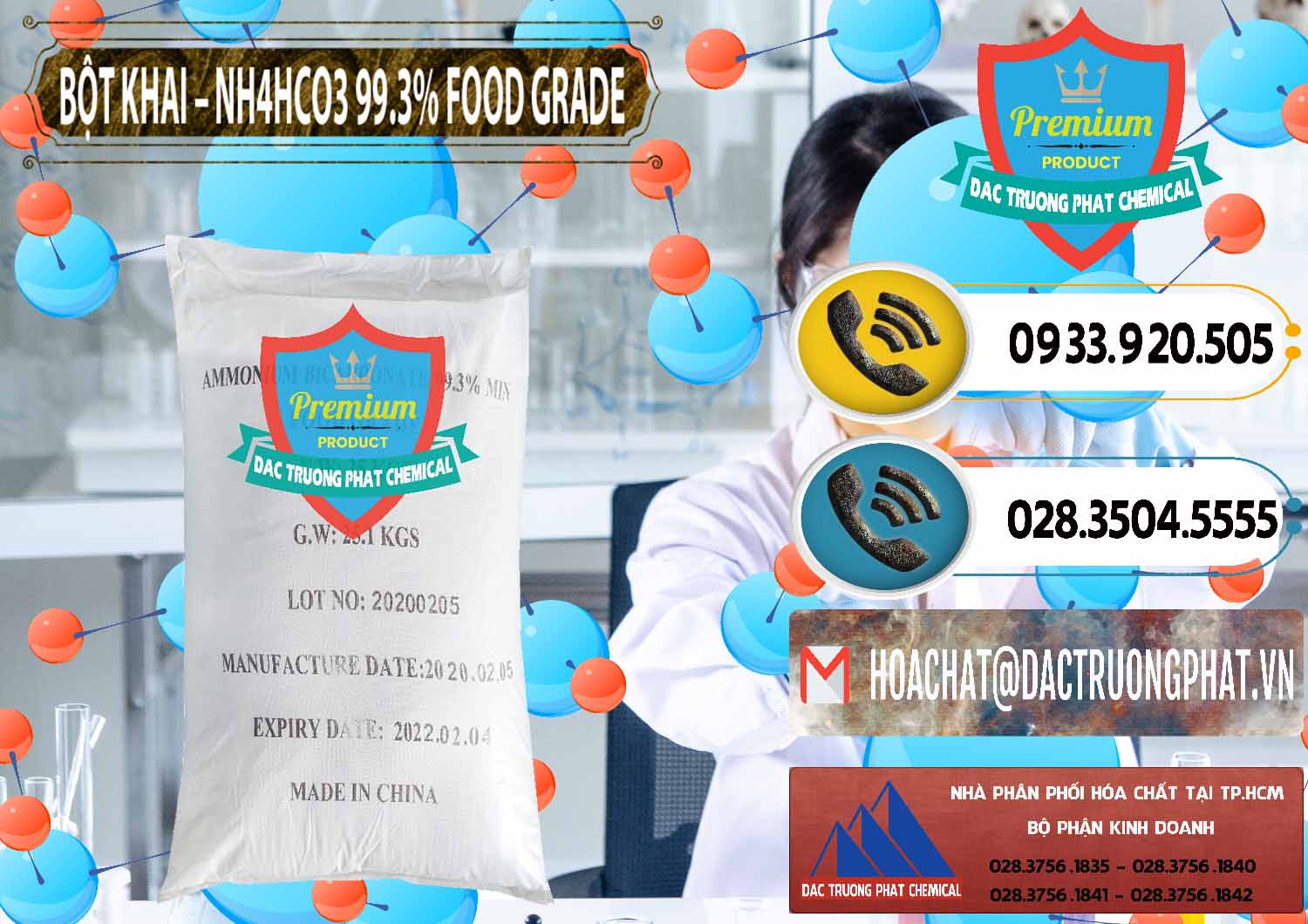 Công ty chuyên phân phối _ bán Ammonium Bicarbonate – Bột Khai NH4HCO3 Food Grade Trung Quốc China - 0019 - Chuyên kinh doanh _ cung cấp hóa chất tại TP.HCM - hoachatdetnhuom.vn