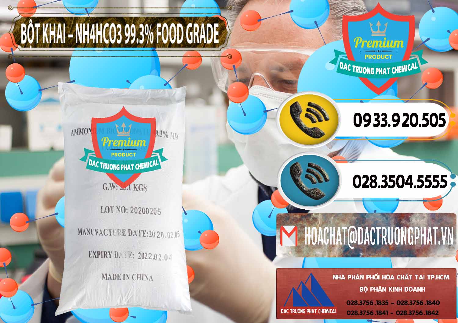Chuyên nhập khẩu - bán Ammonium Bicarbonate – Bột Khai NH4HCO3 Food Grade Trung Quốc China - 0019 - Nơi chuyên kinh doanh _ cung cấp hóa chất tại TP.HCM - hoachatdetnhuom.vn