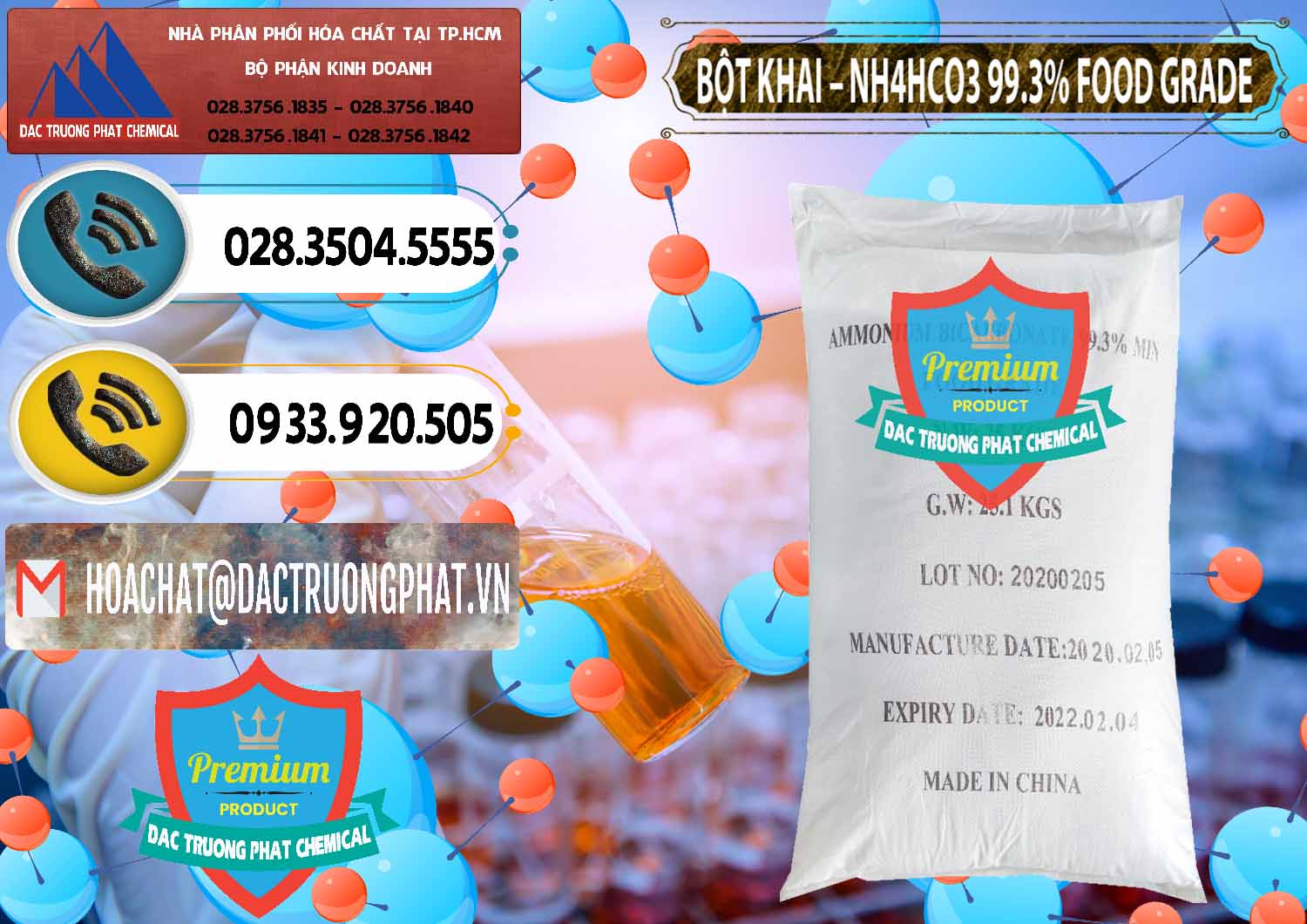 Công ty nhập khẩu ( bán ) Ammonium Bicarbonate – Bột Khai NH4HCO3 Food Grade Trung Quốc China - 0019 - Đơn vị chuyên nhập khẩu - cung cấp hóa chất tại TP.HCM - hoachatdetnhuom.vn