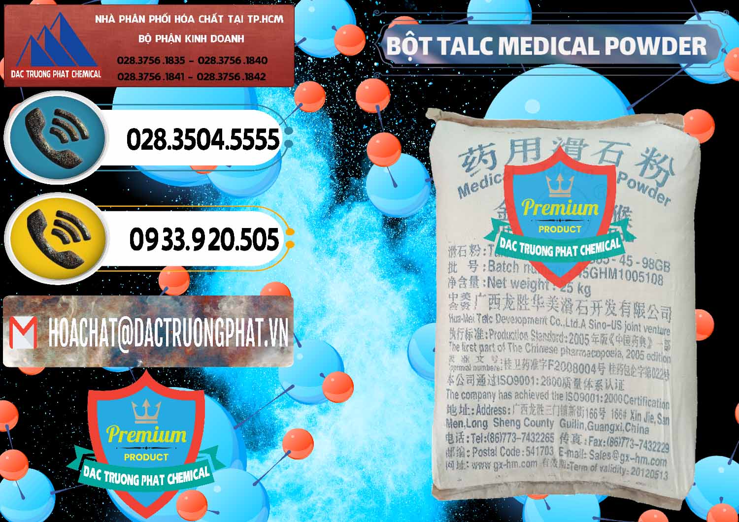 Đơn vị nhập khẩu và bán Bột Talc Medical Powder Trung Quốc China - 0036 - Nơi chuyên cung cấp - bán hóa chất tại TP.HCM - hoachatdetnhuom.vn