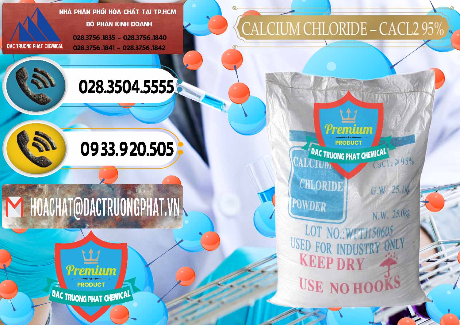 Cty nhập khẩu - bán CaCl2 – Canxi Clorua 95% Trung Quốc China - 0039 - Cty bán ( cung cấp ) hóa chất tại TP.HCM - hoachatdetnhuom.vn