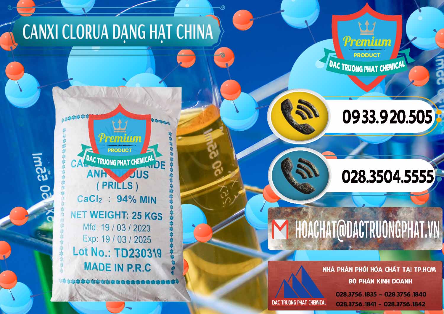 Cty chuyên bán và cung ứng CaCl2 – Canxi Clorua 94% Dạng Hạt Trung Quốc China - 0373 - Đơn vị phân phối và bán hóa chất tại TP.HCM - hoachatdetnhuom.vn