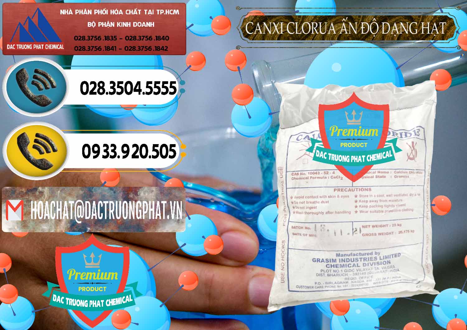 Đơn vị nhập khẩu - bán CaCl2 – Canxi Clorua Dạng Hạt Aditya Birla Grasim Ấn Độ India - 0418 - Đơn vị phân phối - cung cấp hóa chất tại TP.HCM - hoachatdetnhuom.vn