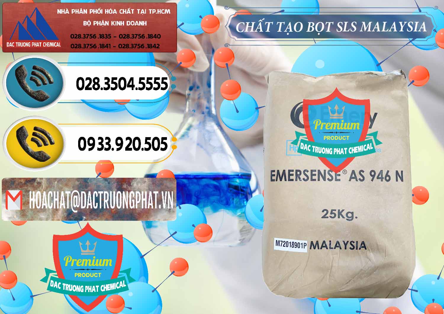 Đơn vị chuyên bán và phân phối Chất Tạo Bọt SLS Emery - Emersense AS 946N Mã Lai Malaysia - 0423 - Đơn vị cung cấp & nhập khẩu hóa chất tại TP.HCM - hoachatdetnhuom.vn