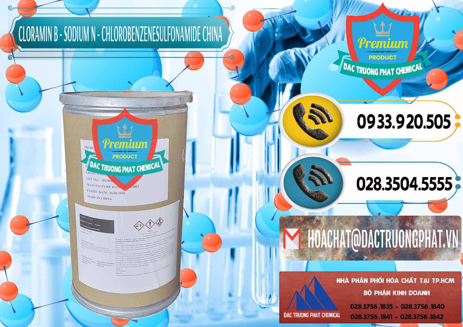 Cty bán ( phân phối ) Cloramin B Khử Trùng, Diệt Khuẩn Trung Quốc China - 0298 - Đơn vị cung cấp _ phân phối hóa chất tại TP.HCM - hoachatdetnhuom.vn