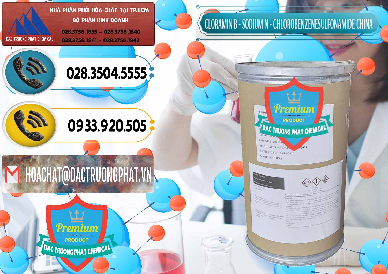 Nơi chuyên bán ( cung cấp ) Cloramin B Khử Trùng, Diệt Khuẩn Trung Quốc China - 0298 - Nơi chuyên bán & phân phối hóa chất tại TP.HCM - hoachatdetnhuom.vn