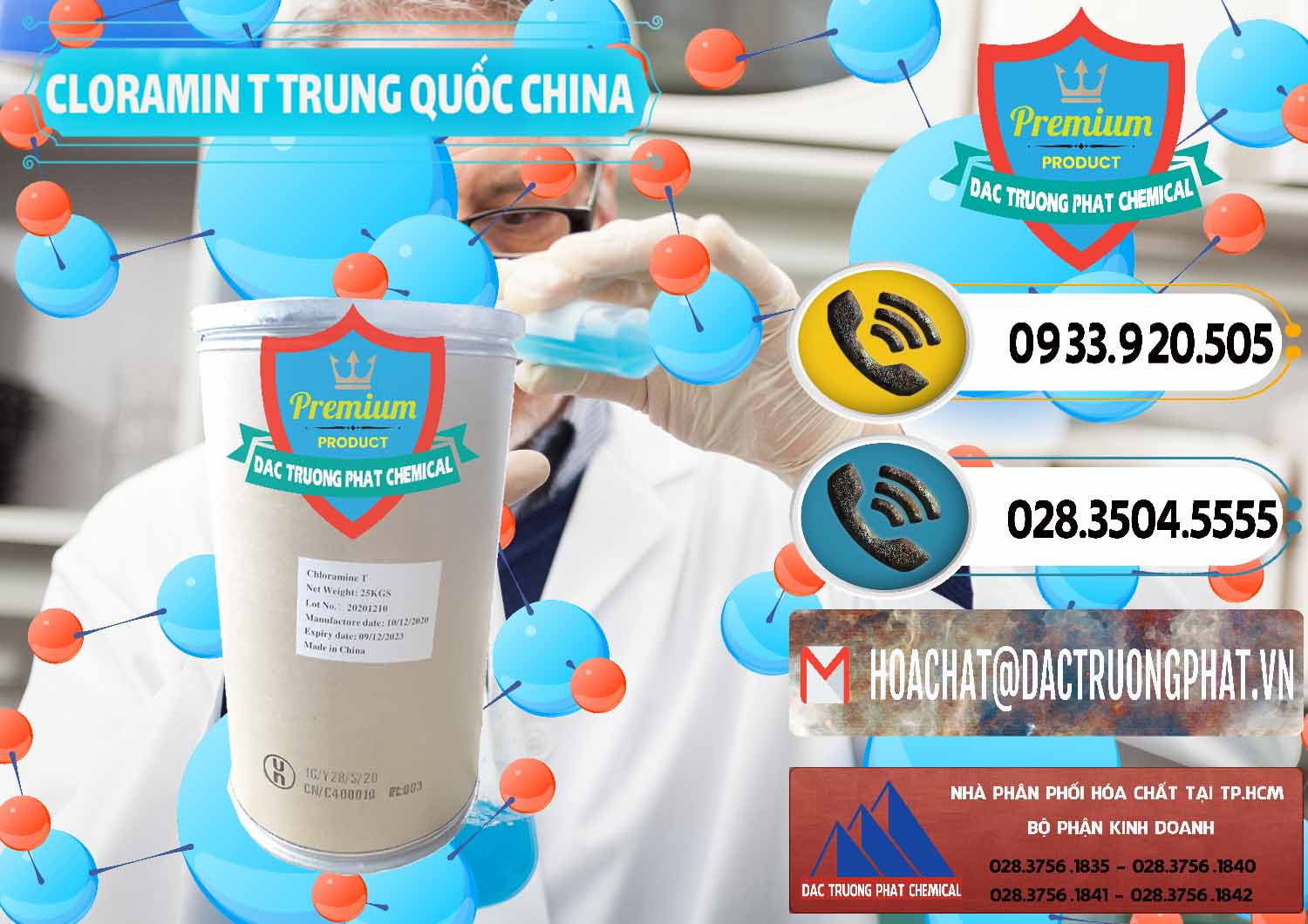 Cty chuyên bán _ cung ứng Cloramin T Khử Trùng, Diệt Khuẩn Trung Quốc China - 0301 - Cty nhập khẩu và phân phối hóa chất tại TP.HCM - hoachatdetnhuom.vn