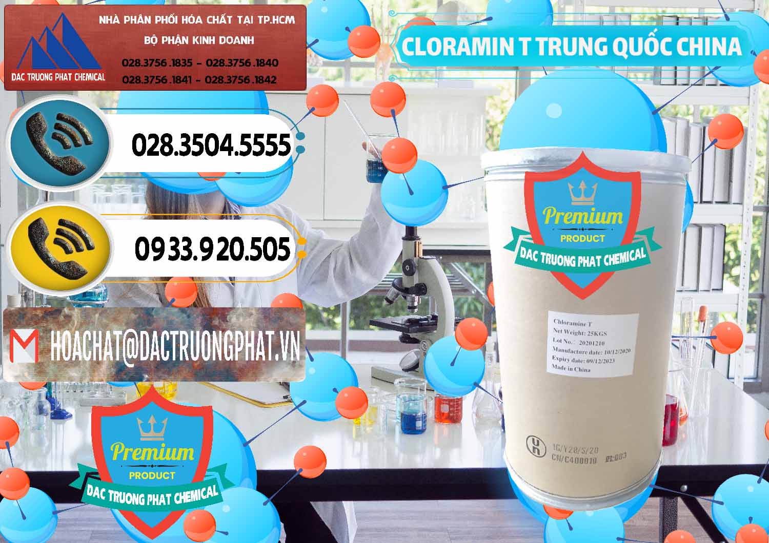 Chuyên cung cấp ( bán ) Cloramin T Khử Trùng, Diệt Khuẩn Trung Quốc China - 0301 - Công ty chuyên phân phối ( nhập khẩu ) hóa chất tại TP.HCM - hoachatdetnhuom.vn