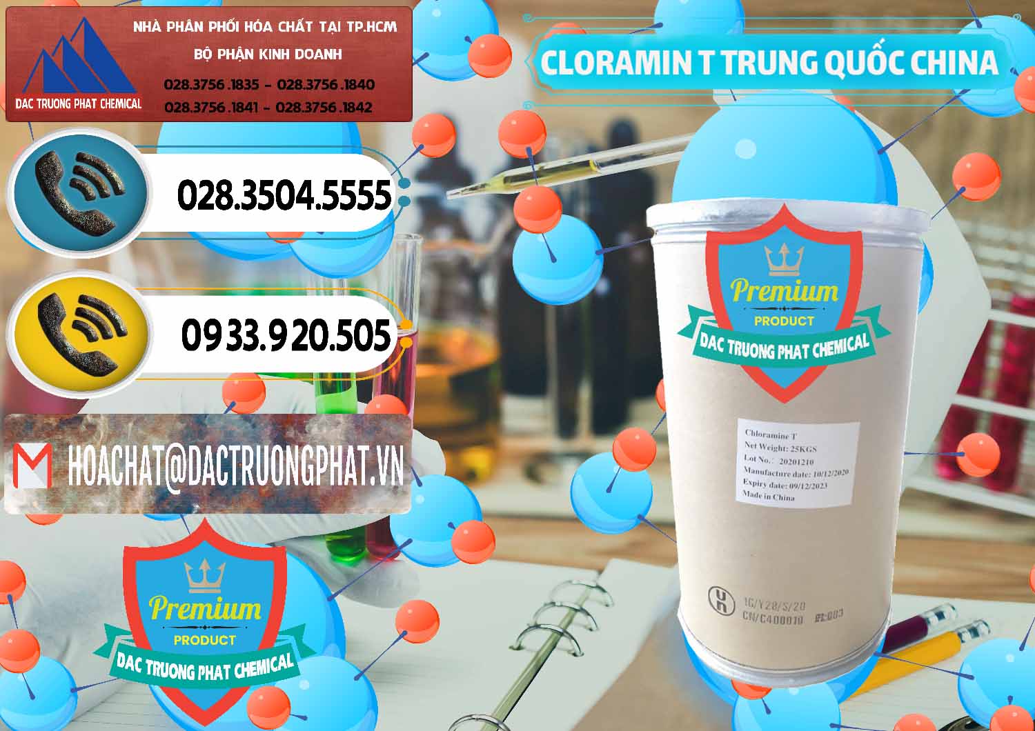 Cty chuyên phân phối & bán Cloramin T Khử Trùng, Diệt Khuẩn Trung Quốc China - 0301 - Cty chuyên kinh doanh - phân phối hóa chất tại TP.HCM - hoachatdetnhuom.vn