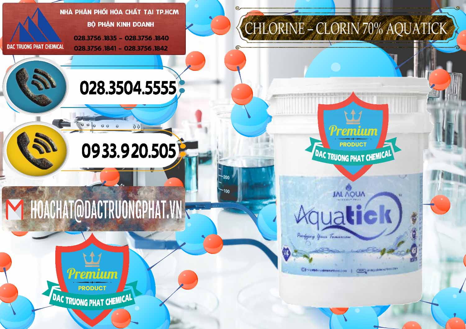 Chuyên bán & cung ứng Chlorine – Clorin 70% Aquatick Thùng Cao Jal Aqua Ấn Độ India - 0237 - Chuyên nhập khẩu & cung cấp hóa chất tại TP.HCM - hoachatdetnhuom.vn