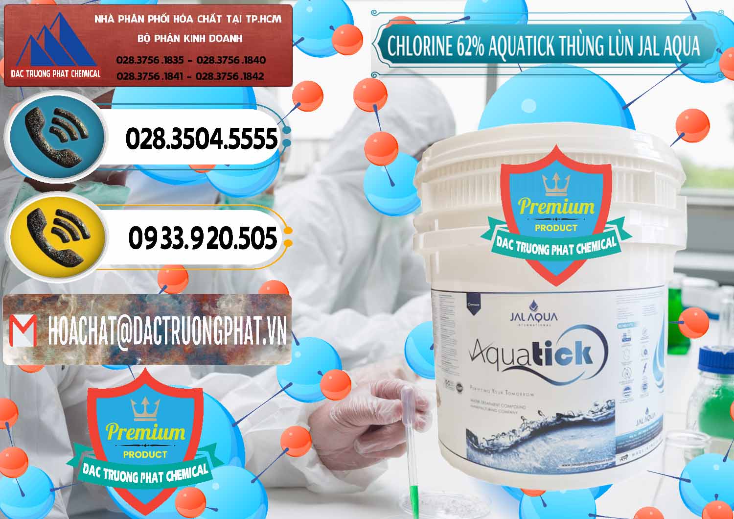 Nơi chuyên phân phối & bán Chlorine – Clorin 62% Aquatick Thùng Lùn Jal Aqua Ấn Độ India - 0238 - Công ty chuyên kinh doanh - phân phối hóa chất tại TP.HCM - hoachatdetnhuom.vn