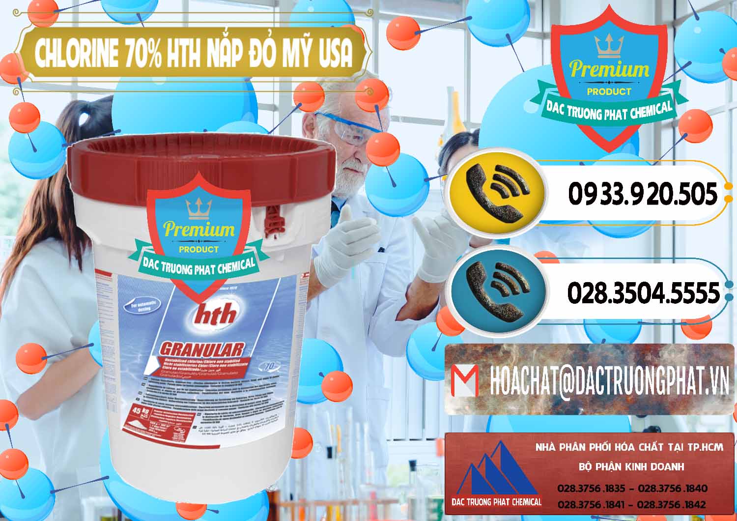 Cty chuyên cung cấp & bán Clorin – Chlorine 70% HTH Nắp Đỏ Mỹ Usa - 0244 - Bán & phân phối hóa chất tại TP.HCM - hoachatdetnhuom.vn