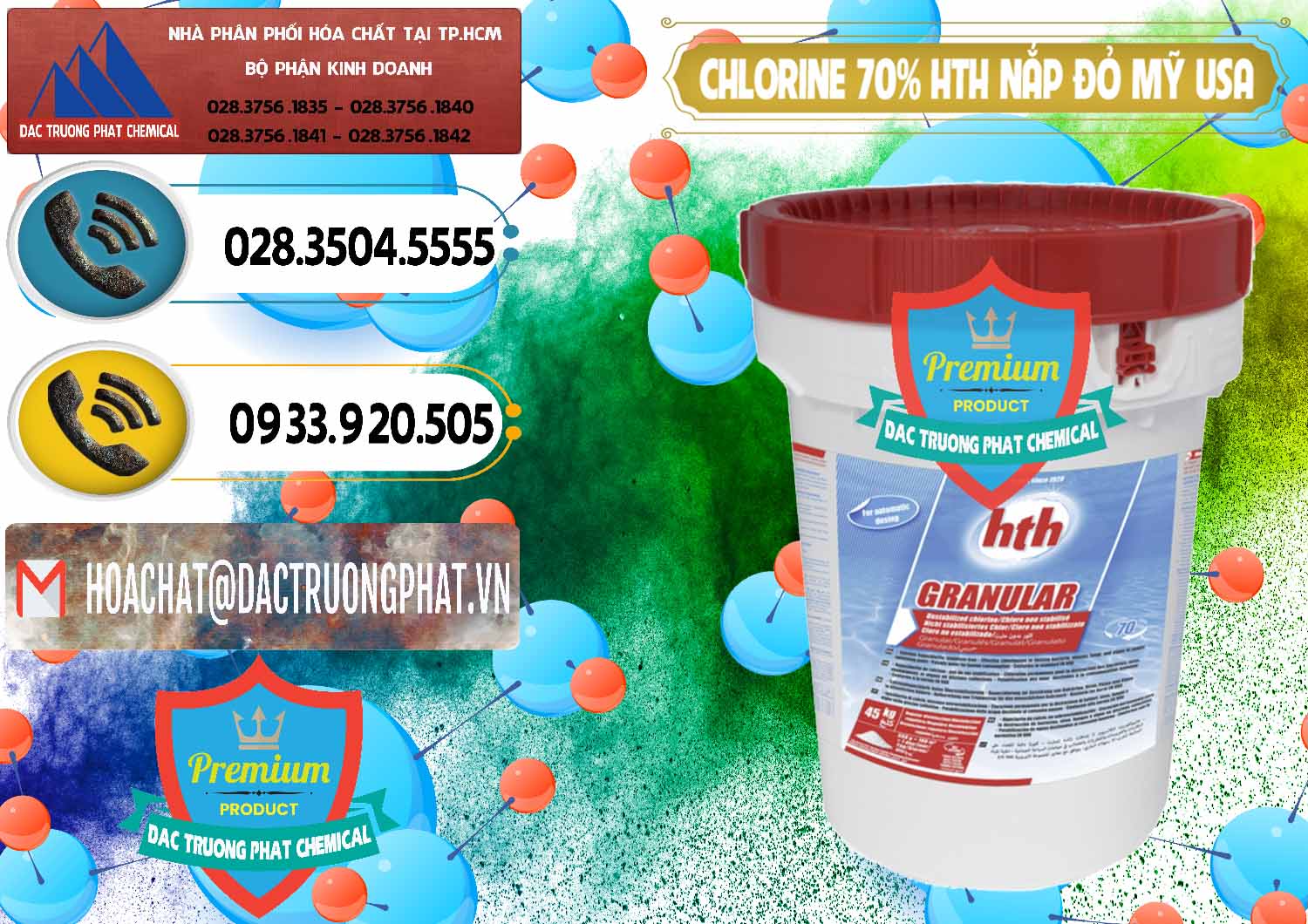 Công ty nhập khẩu và bán Clorin – Chlorine 70% HTH Nắp Đỏ Mỹ Usa - 0244 - Chuyên phân phối & cung ứng hóa chất tại TP.HCM - hoachatdetnhuom.vn