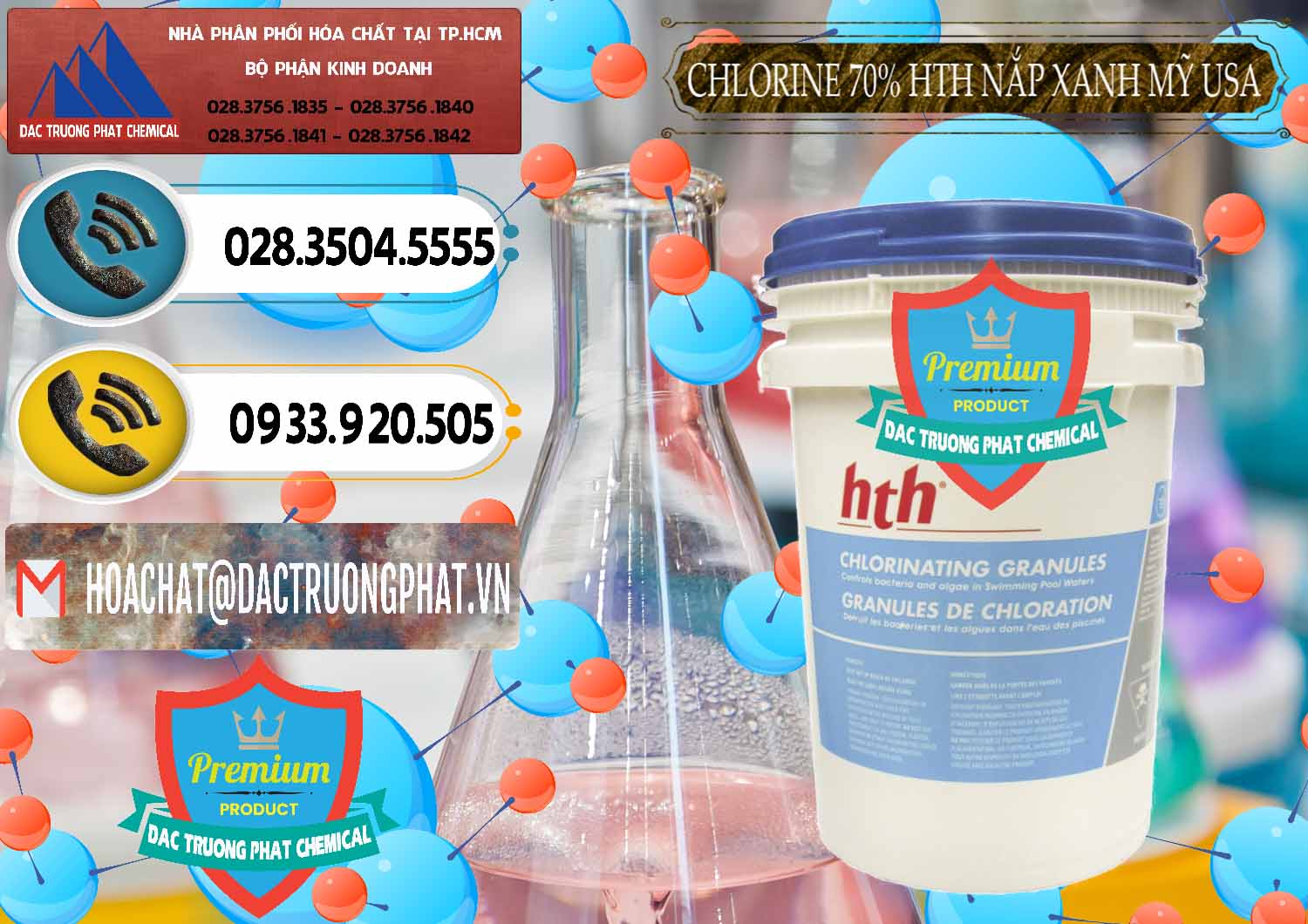 Nơi chuyên bán ( phân phối ) Clorin – Chlorine 70% HTH Nắp Xanh Mỹ Usa - 0245 - Công ty chuyên cung cấp và kinh doanh hóa chất tại TP.HCM - hoachatdetnhuom.vn
