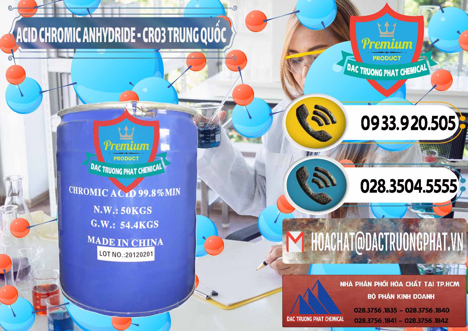 Nhà cung cấp - bán Acid Chromic Anhydride - Cromic CRO3 Trung Quốc China - 0007 - Chuyên kinh doanh ( cung cấp ) hóa chất tại TP.HCM - hoachatdetnhuom.vn