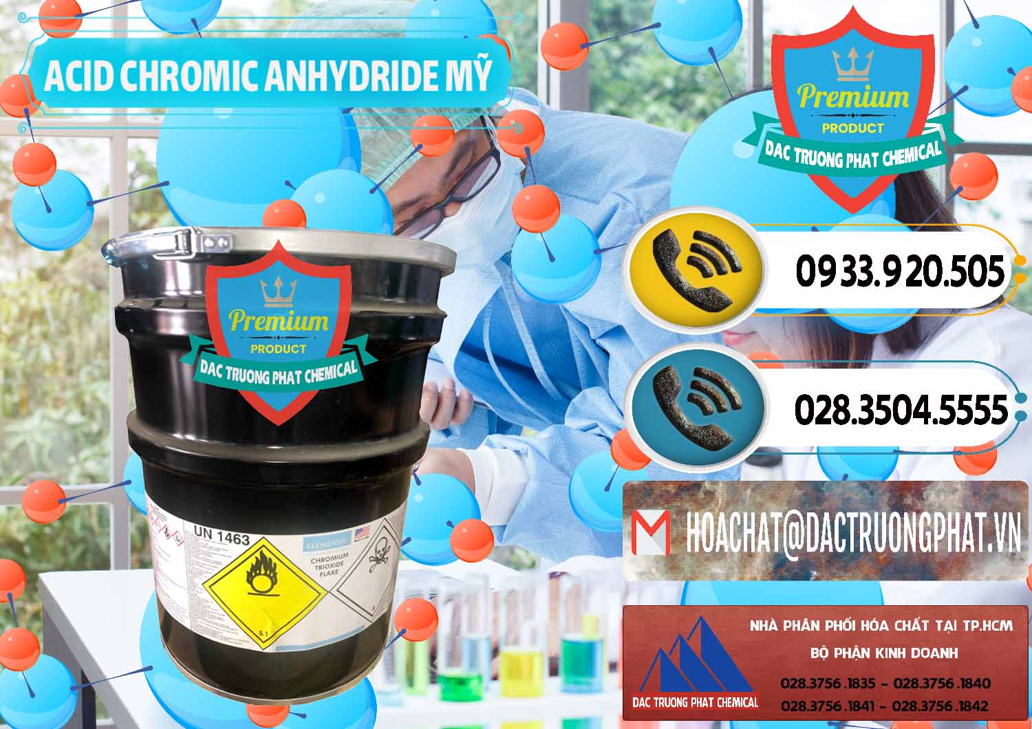 Đơn vị phân phối & bán Acid Chromic Anhydride - Cromic CRO3 USA Mỹ - 0364 - Cty kinh doanh ( phân phối ) hóa chất tại TP.HCM - hoachatdetnhuom.vn