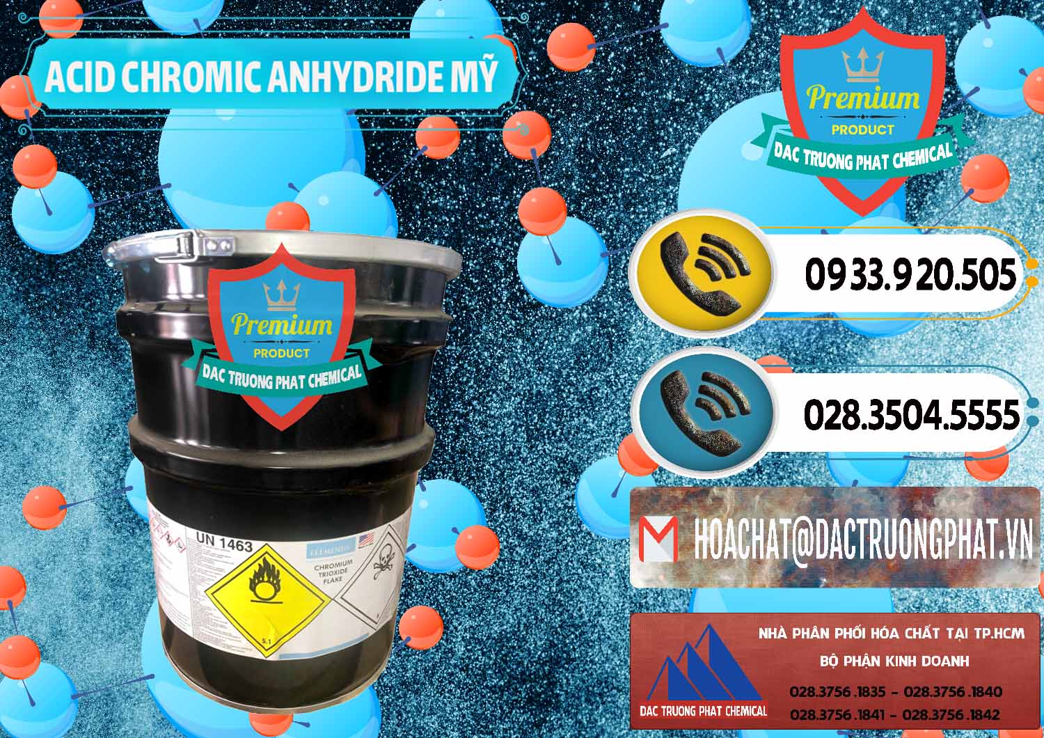 Cty chuyên kinh doanh _ bán Acid Chromic Anhydride - Cromic CRO3 USA Mỹ - 0364 - Nơi phân phối - kinh doanh hóa chất tại TP.HCM - hoachatdetnhuom.vn