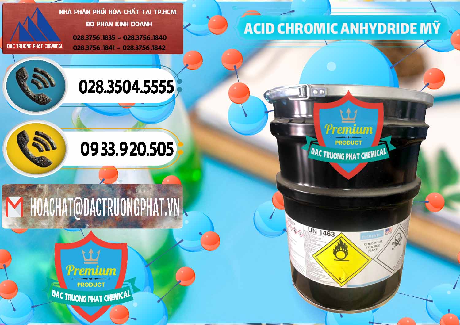 Cty chuyên bán ( cung cấp ) Acid Chromic Anhydride - Cromic CRO3 USA Mỹ - 0364 - Nơi phân phối _ cung cấp hóa chất tại TP.HCM - hoachatdetnhuom.vn