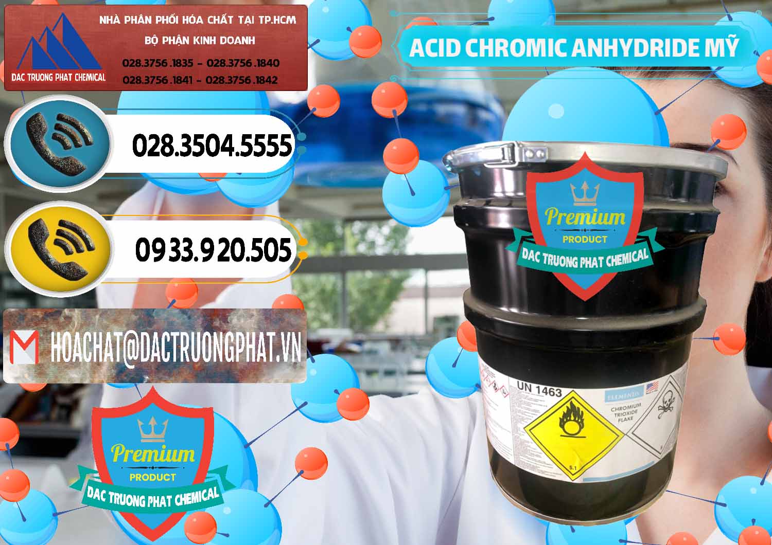 Công ty chuyên cung cấp và bán Acid Chromic Anhydride - Cromic CRO3 USA Mỹ - 0364 - Đơn vị cung cấp và phân phối hóa chất tại TP.HCM - hoachatdetnhuom.vn