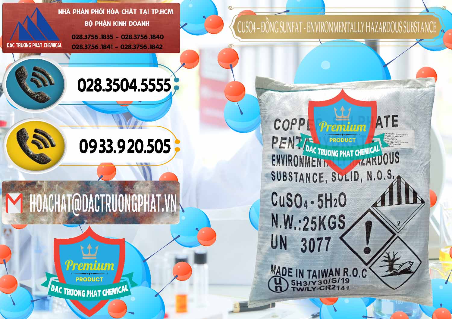 Nơi chuyên cung ứng và bán CuSO4 – Đồng Sunfat Đài Loan Taiwan - 0059 - Nơi chuyên phân phối & cung ứng hóa chất tại TP.HCM - hoachatdetnhuom.vn