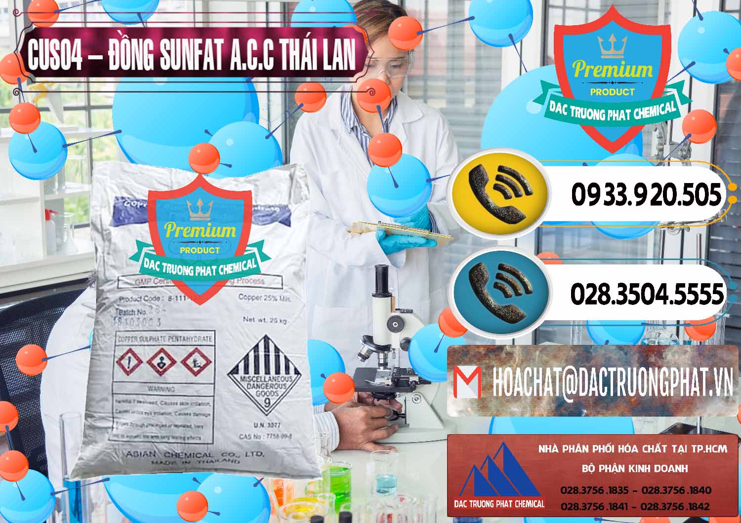 Nơi chuyên bán và cung ứng CuSO4 – Đồng Sunfat A.C.C Thái Lan - 0249 - Cty chuyên nhập khẩu ( phân phối ) hóa chất tại TP.HCM - hoachatdetnhuom.vn