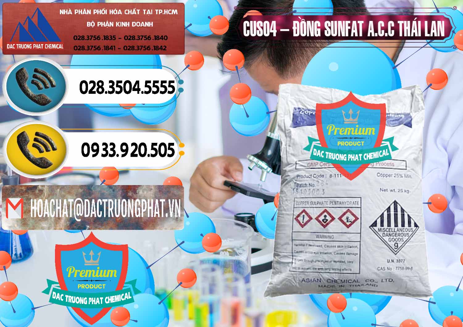 Đơn vị chuyên cung cấp - bán CuSO4 – Đồng Sunfat A.C.C Thái Lan - 0249 - Công ty cung cấp ( nhập khẩu ) hóa chất tại TP.HCM - hoachatdetnhuom.vn