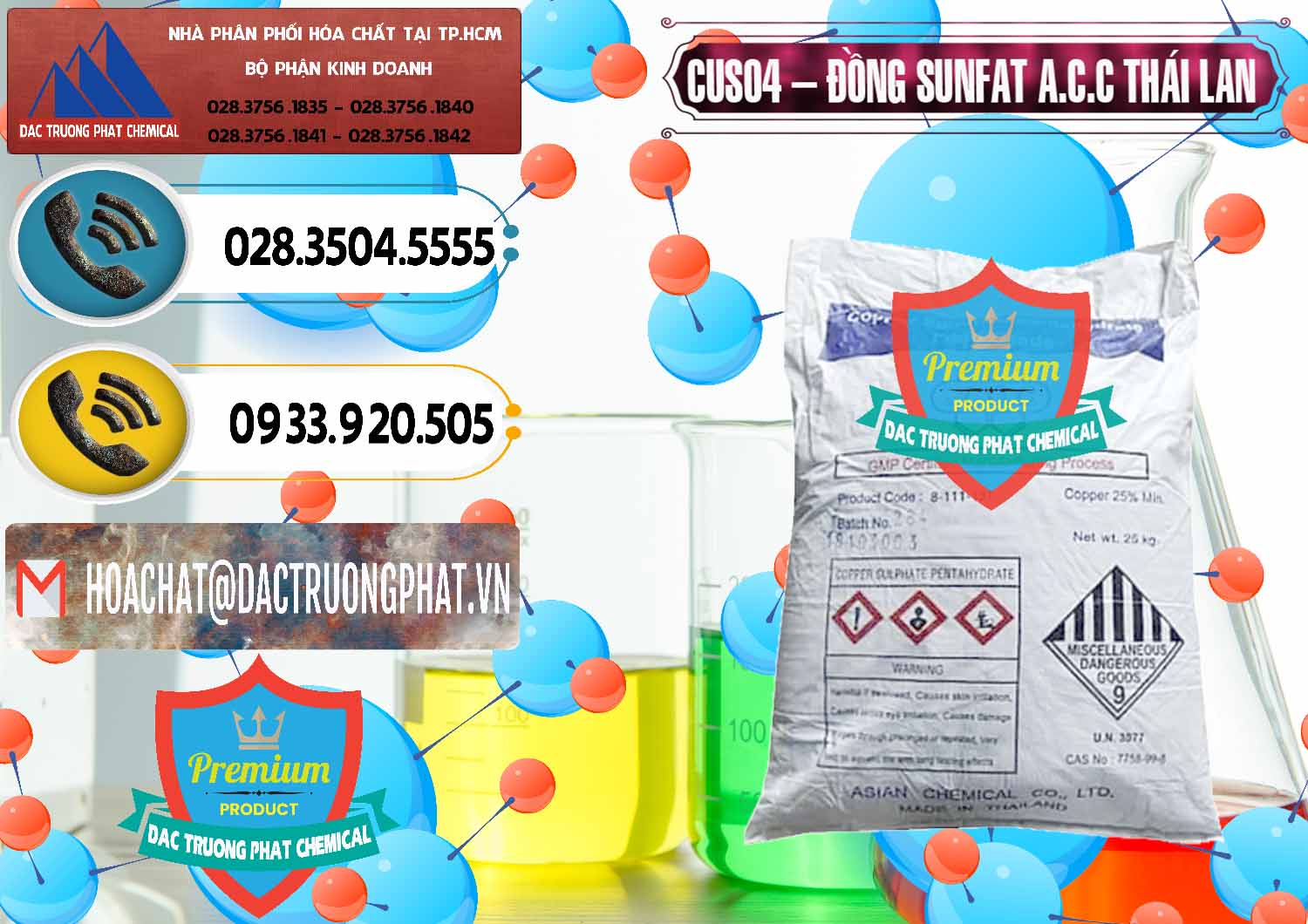 Chuyên phân phối và bán CuSO4 – Đồng Sunfat A.C.C Thái Lan - 0249 - Nơi chuyên bán và cung cấp hóa chất tại TP.HCM - hoachatdetnhuom.vn