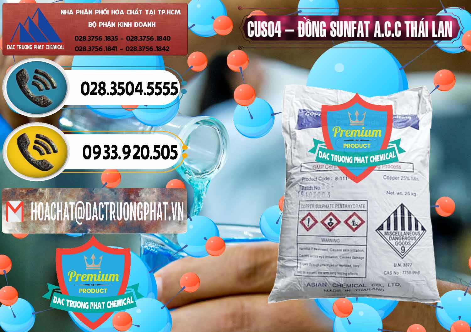 Nơi chuyên bán & cung ứng CuSO4 – Đồng Sunfat A.C.C Thái Lan - 0249 - Phân phối _ kinh doanh hóa chất tại TP.HCM - hoachatdetnhuom.vn
