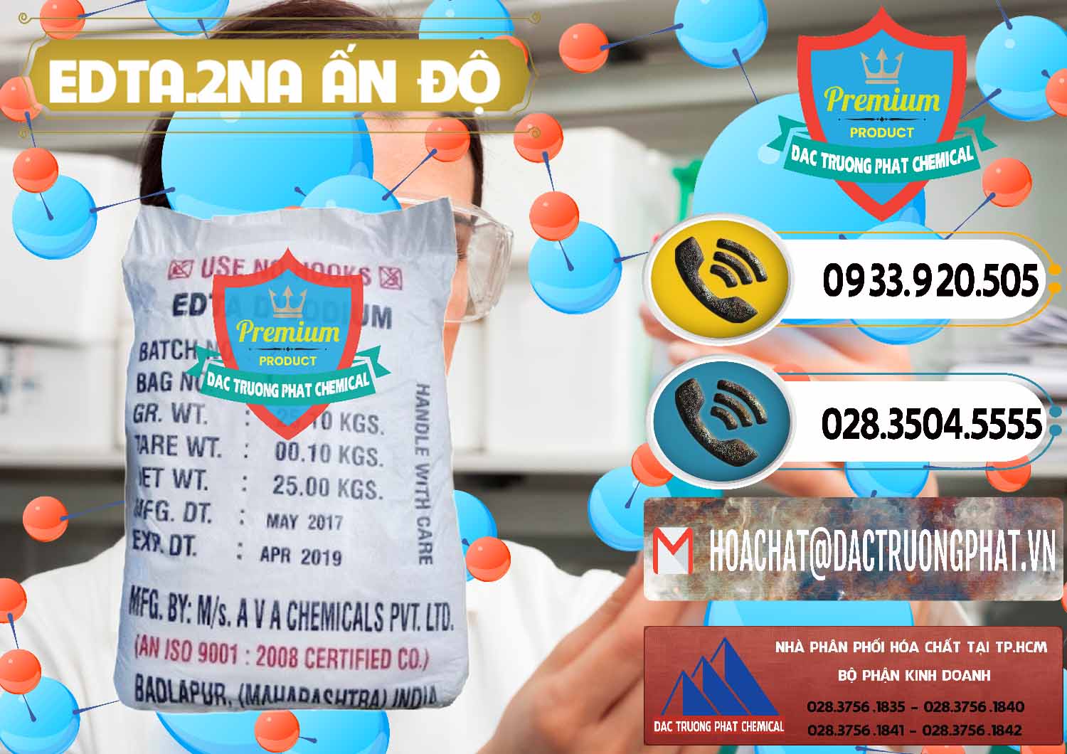 Nhà cung ứng ( bán ) EDTA.2NA - Ethylendiamin Tetraacetic Ấn Độ India - 0416 - Cty nhập khẩu ( phân phối ) hóa chất tại TP.HCM - hoachatdetnhuom.vn