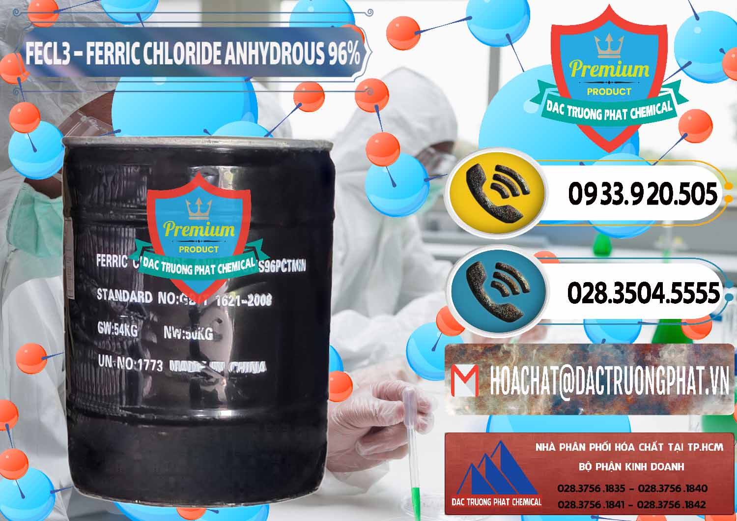 Nhà phân phối ( bán ) FECL3 – Ferric Chloride Anhydrous 96% Trung Quốc China - 0065 - Chuyên kinh doanh & phân phối hóa chất tại TP.HCM - hoachatdetnhuom.vn