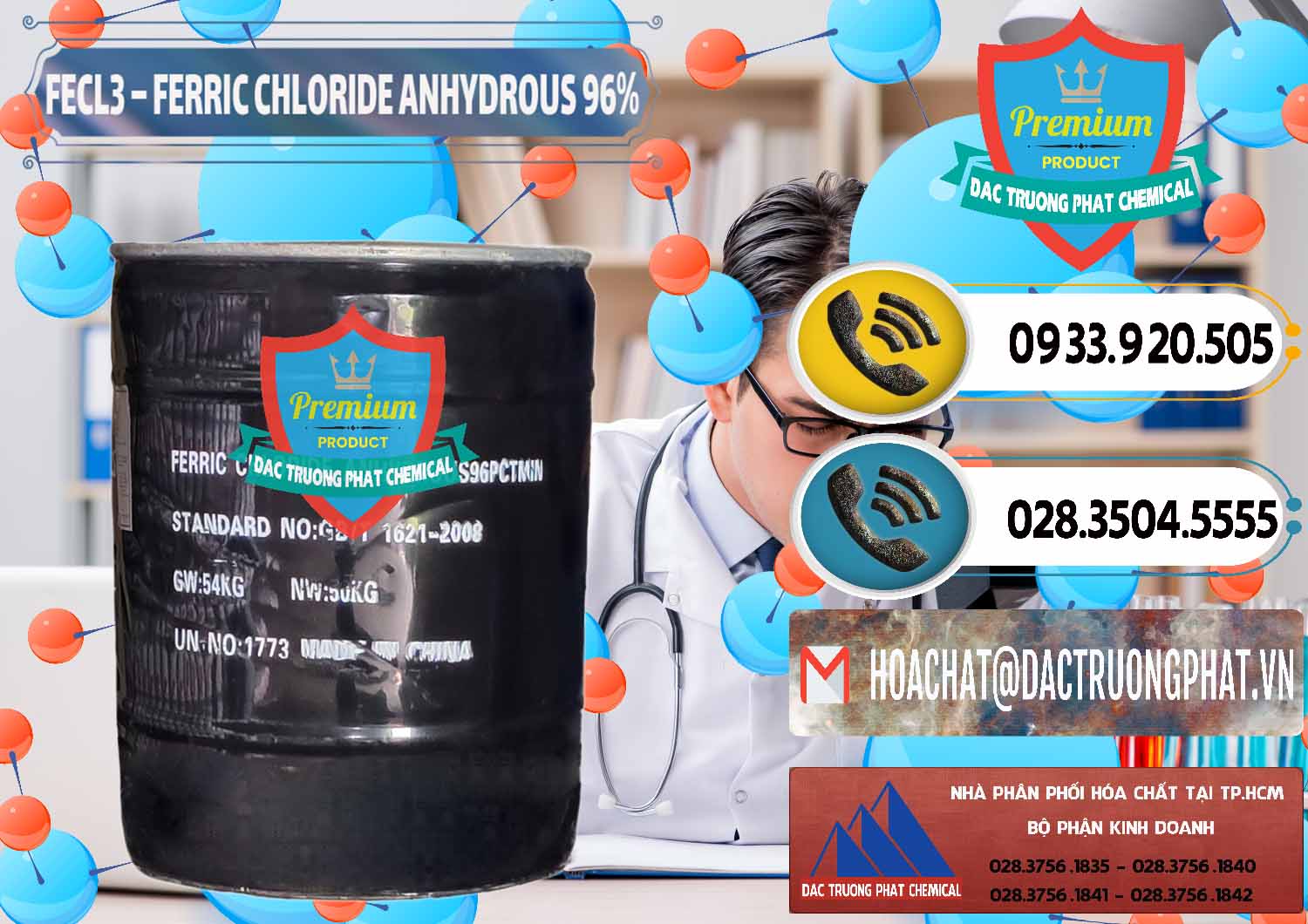 Nhà nhập khẩu ( bán ) FECL3 – Ferric Chloride Anhydrous 96% Trung Quốc China - 0065 - Nơi chuyên phân phối ( bán ) hóa chất tại TP.HCM - hoachatdetnhuom.vn
