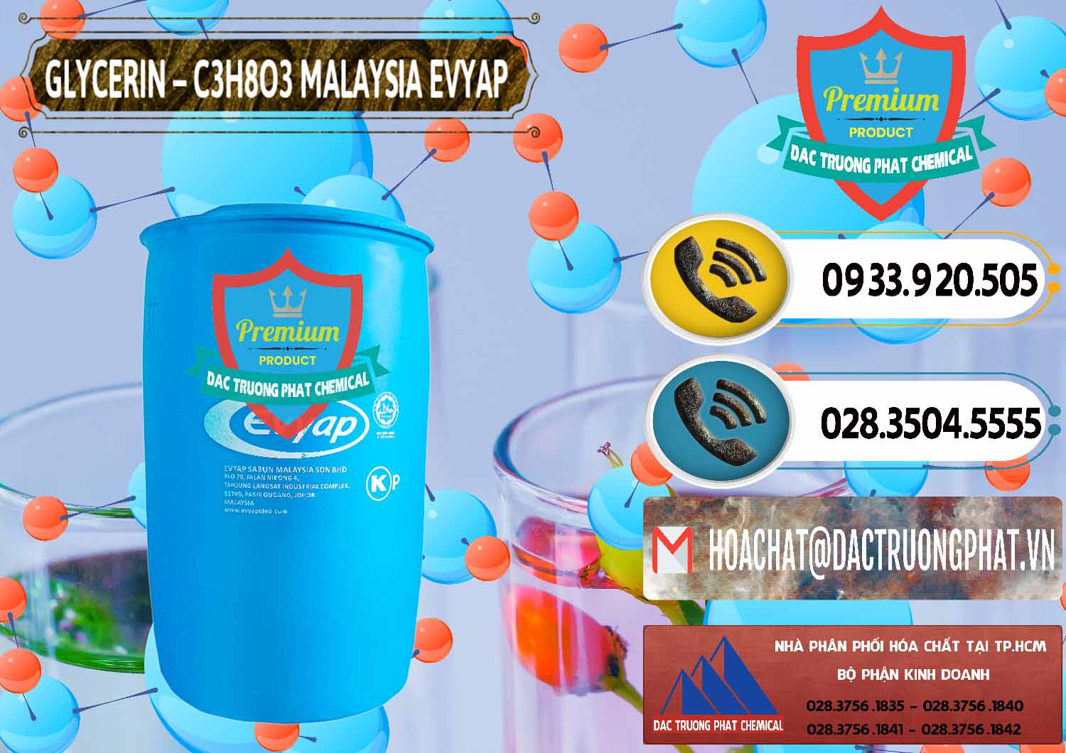Đơn vị nhập khẩu ( bán ) Glycerin – C3H8O3 Malaysia Evyap - 0066 - Cung cấp & phân phối hóa chất tại TP.HCM - hoachatdetnhuom.vn