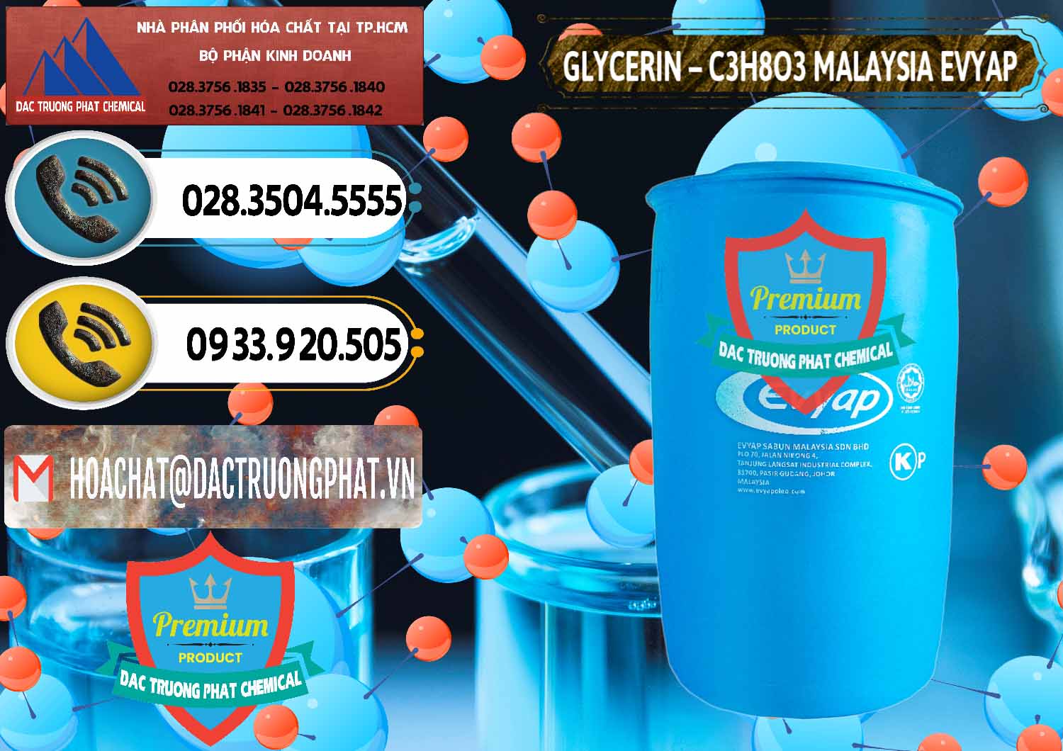 Đơn vị nhập khẩu và bán Glycerin – C3H8O3 Malaysia Evyap - 0066 - Chuyên bán & cung cấp hóa chất tại TP.HCM - hoachatdetnhuom.vn