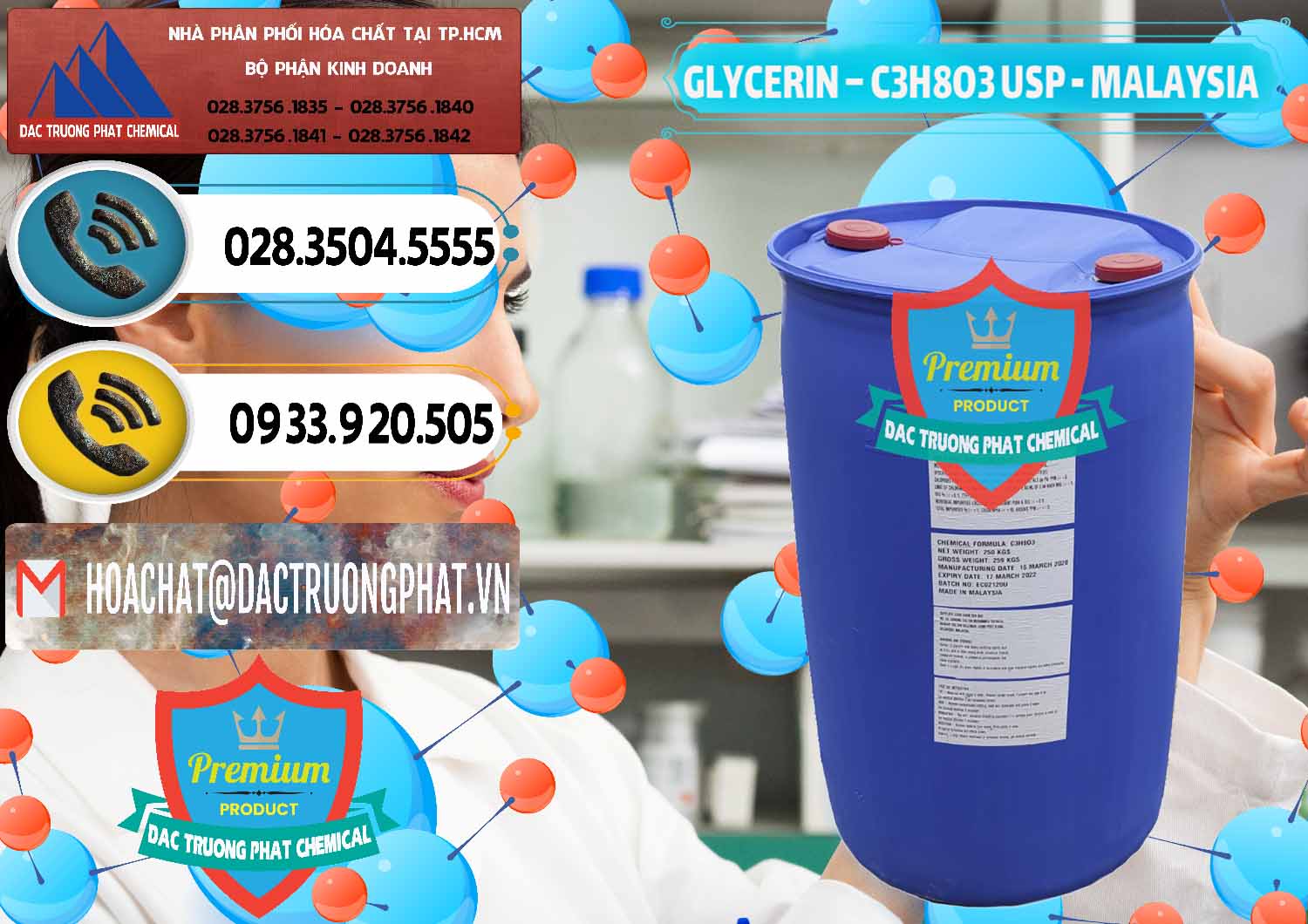 Chuyên nhập khẩu ( bán ) Glycerin – C3H8O3 USP Malaysia - 0233 - Chuyên phân phối và cung cấp hóa chất tại TP.HCM - hoachatdetnhuom.vn