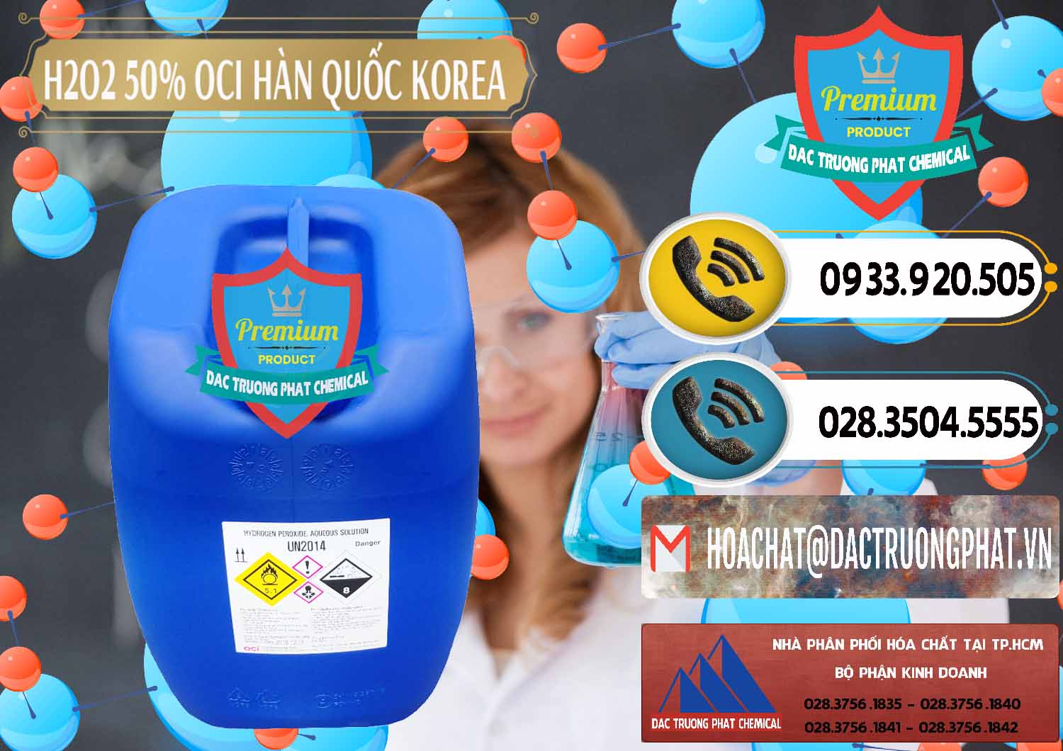 Công ty phân phối ( bán ) H2O2 - Hydrogen Peroxide 50% OCI Hàn Quốc Korea - 0075 - Đơn vị bán và cung cấp hóa chất tại TP.HCM - hoachatdetnhuom.vn