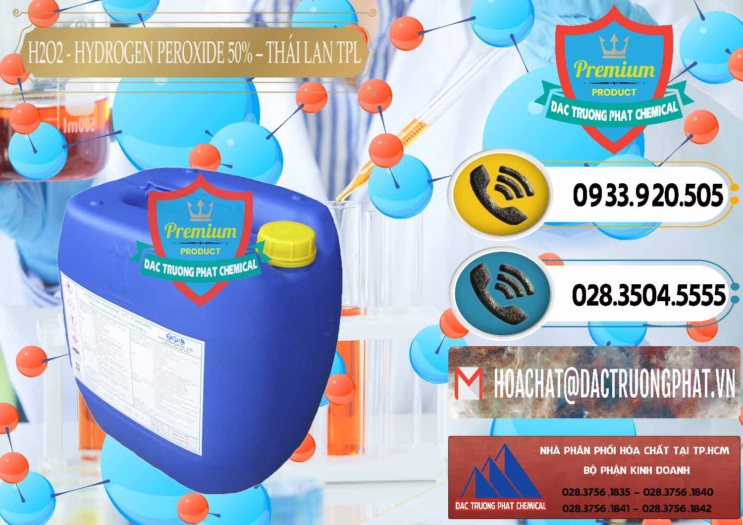 Cung cấp × bán H2O2 > Hydrogen Peroxide Dạng Nước 50% TPL Thái Lan Thailand Cty cung ứng và bán H2O2 - Hydrogen Peroxide 50% Thái Lan TPL - 0076 - Nhập khẩu ( phân phối ) hóa chất tại TP.HCM - hoachatdetnhuom.vn